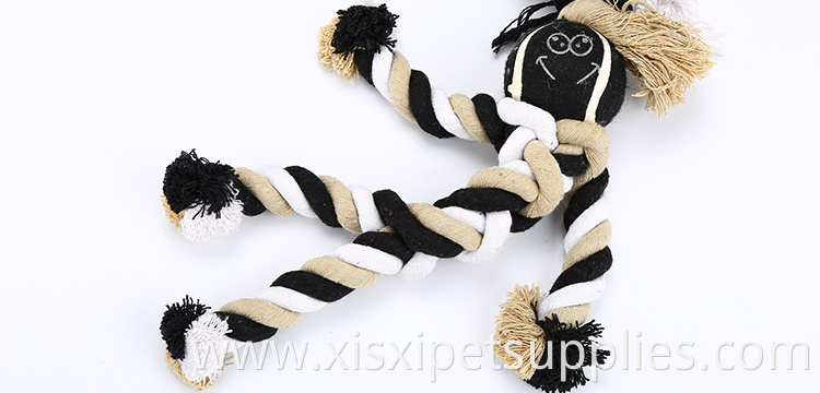 2019 Wholesale New Design durable chew rope dog toy with tennis ball